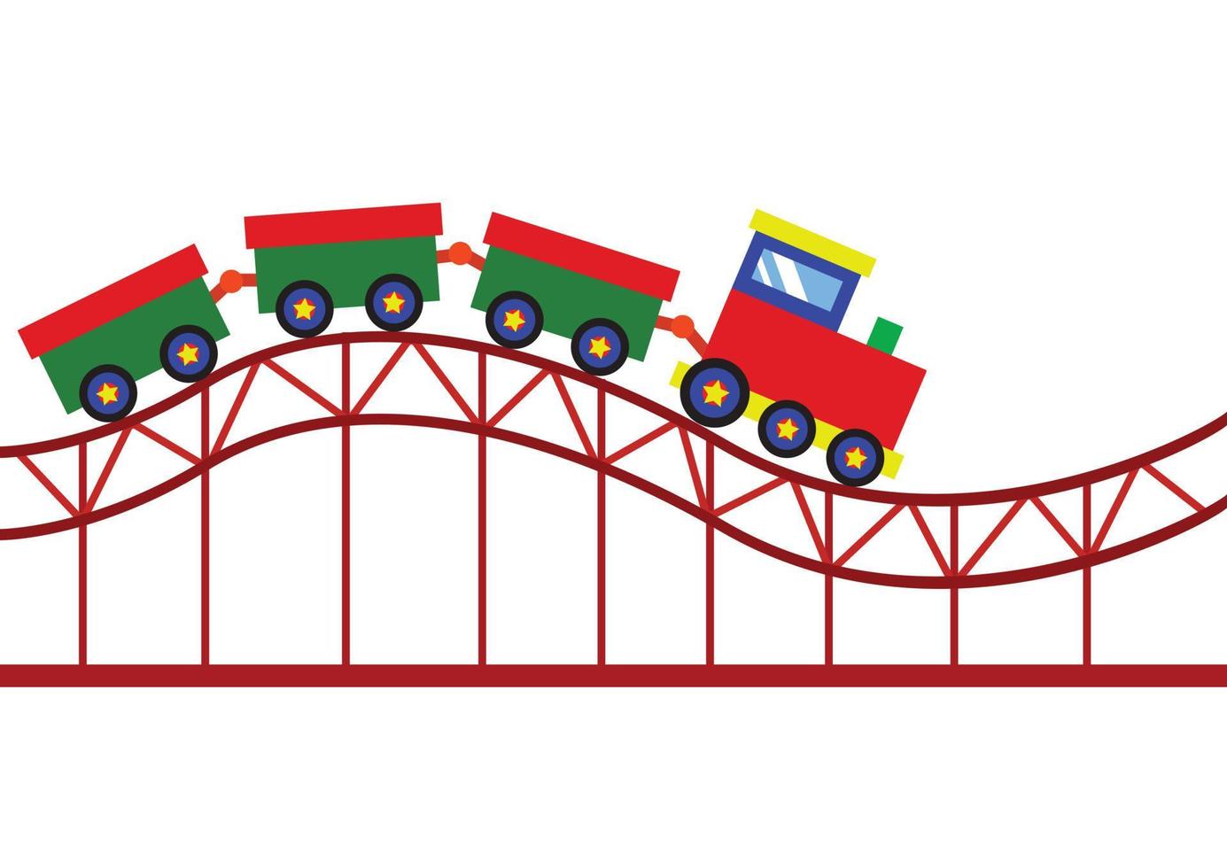 dibujos animados de tren de carnaval. ilustración vectorial de tren de carnaval vector