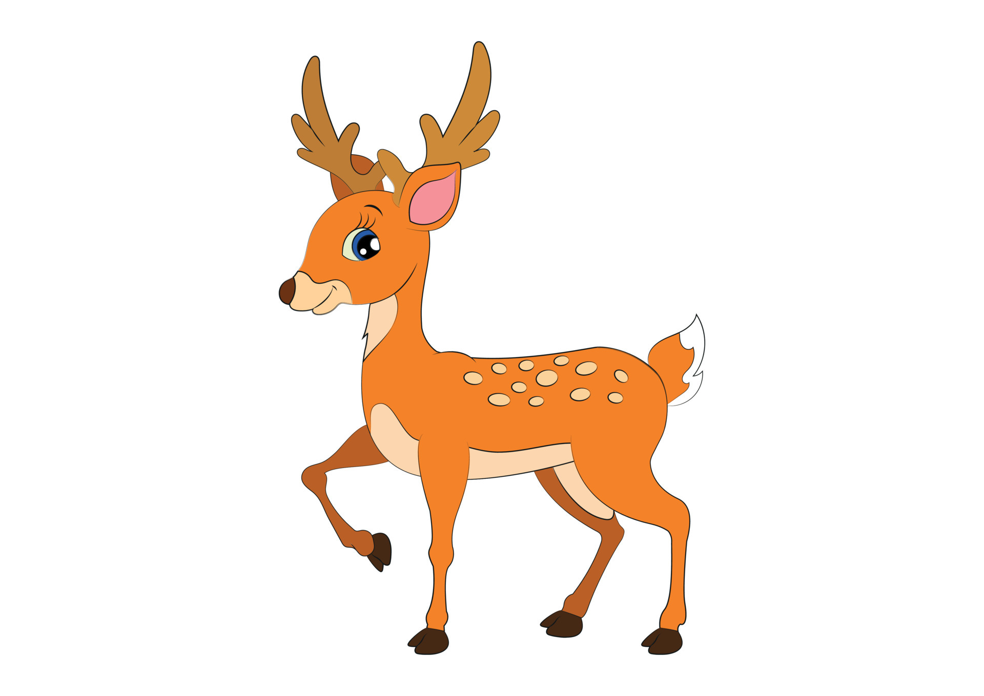 Cute Cartoon Deer. Vector Illustration of Deer isolated on white background 4641829 Vector Art at Vecteezy Cute Cartoon Deer. Vector Illustration of Deer isolated on white background 4641829 Vector Art at Vecteezy