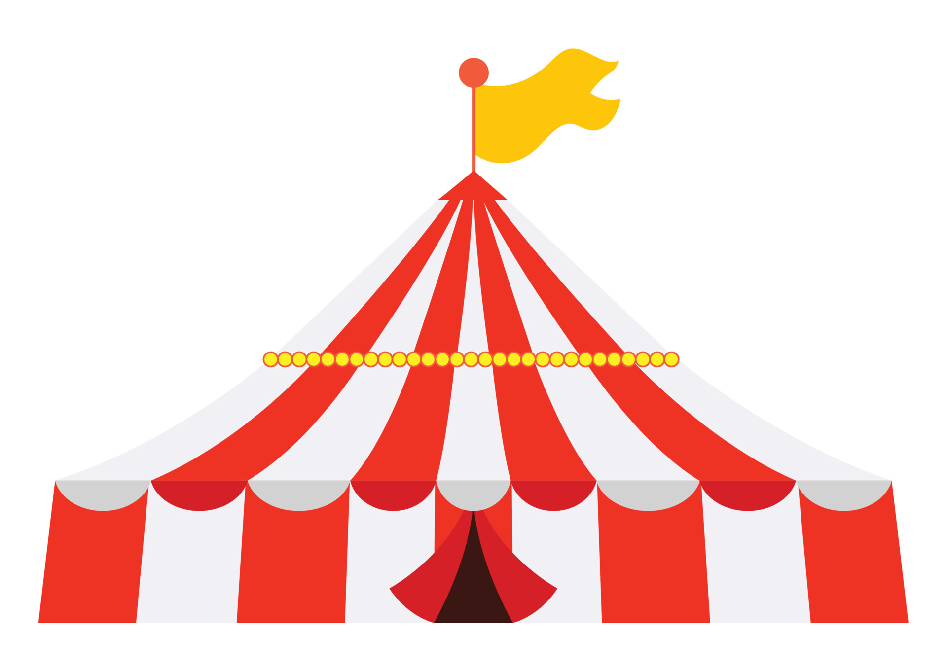 Cartoon Carnival Tent. Vector Illustration of Circus Tent 4641887 Vector  Art at Vecteezy