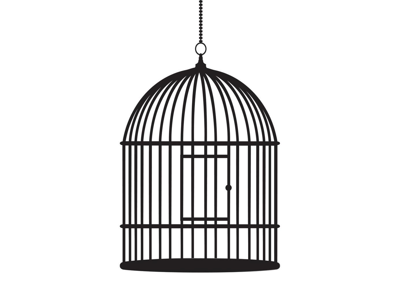 Empty birdcage. Cartoon Cage. Cage for Birds. Icon vector