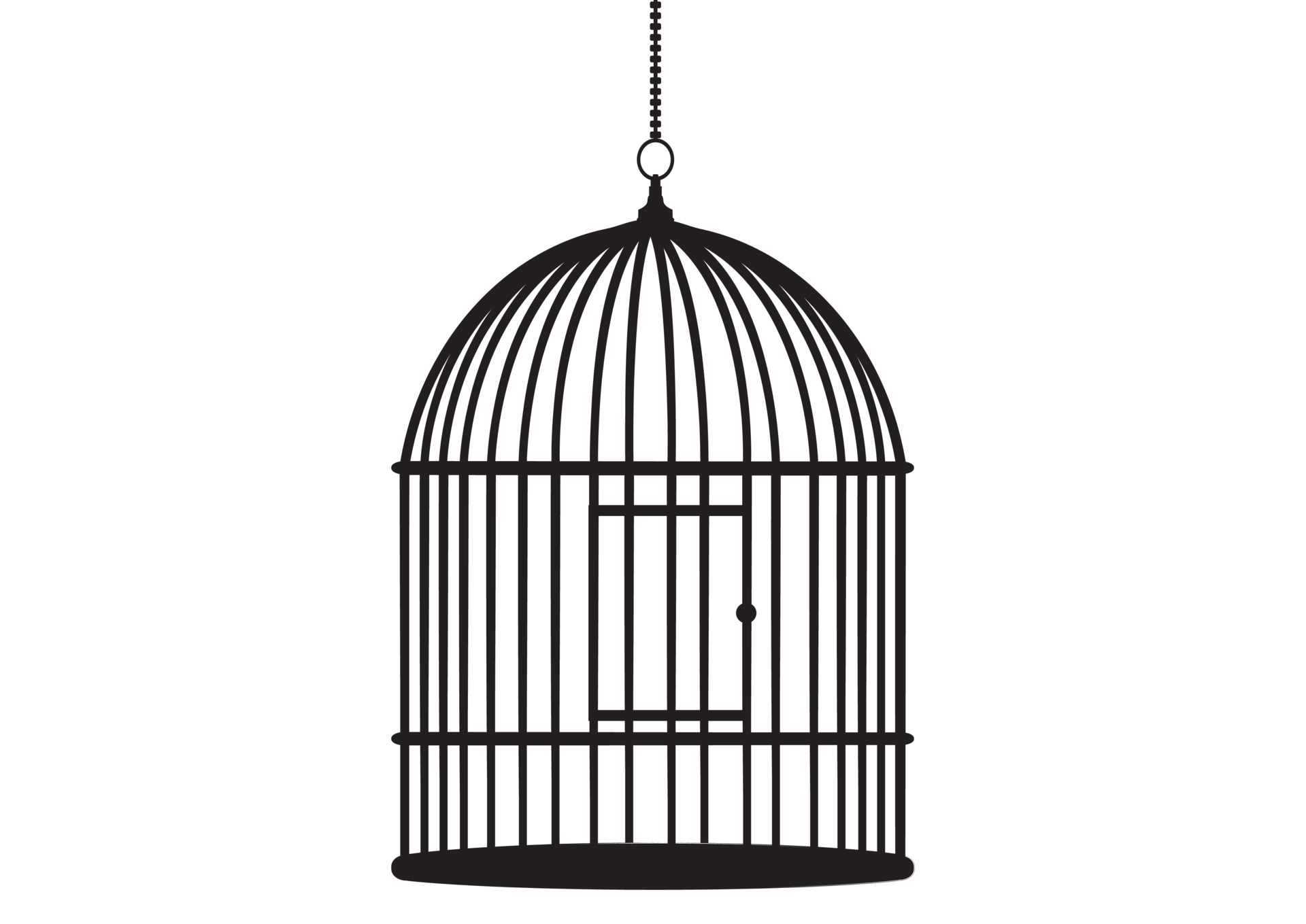 Empty birdcage. Cartoon Cage. Cage for Birds. Icon 4641897 Vector Art ...