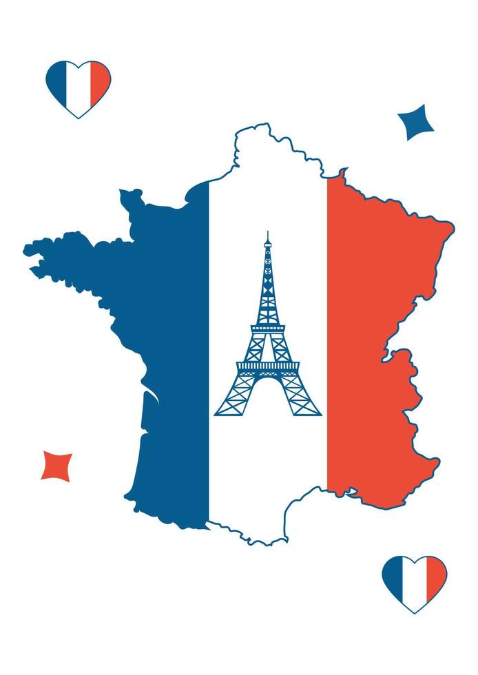 France Flag - France colors, tricolor of France vector