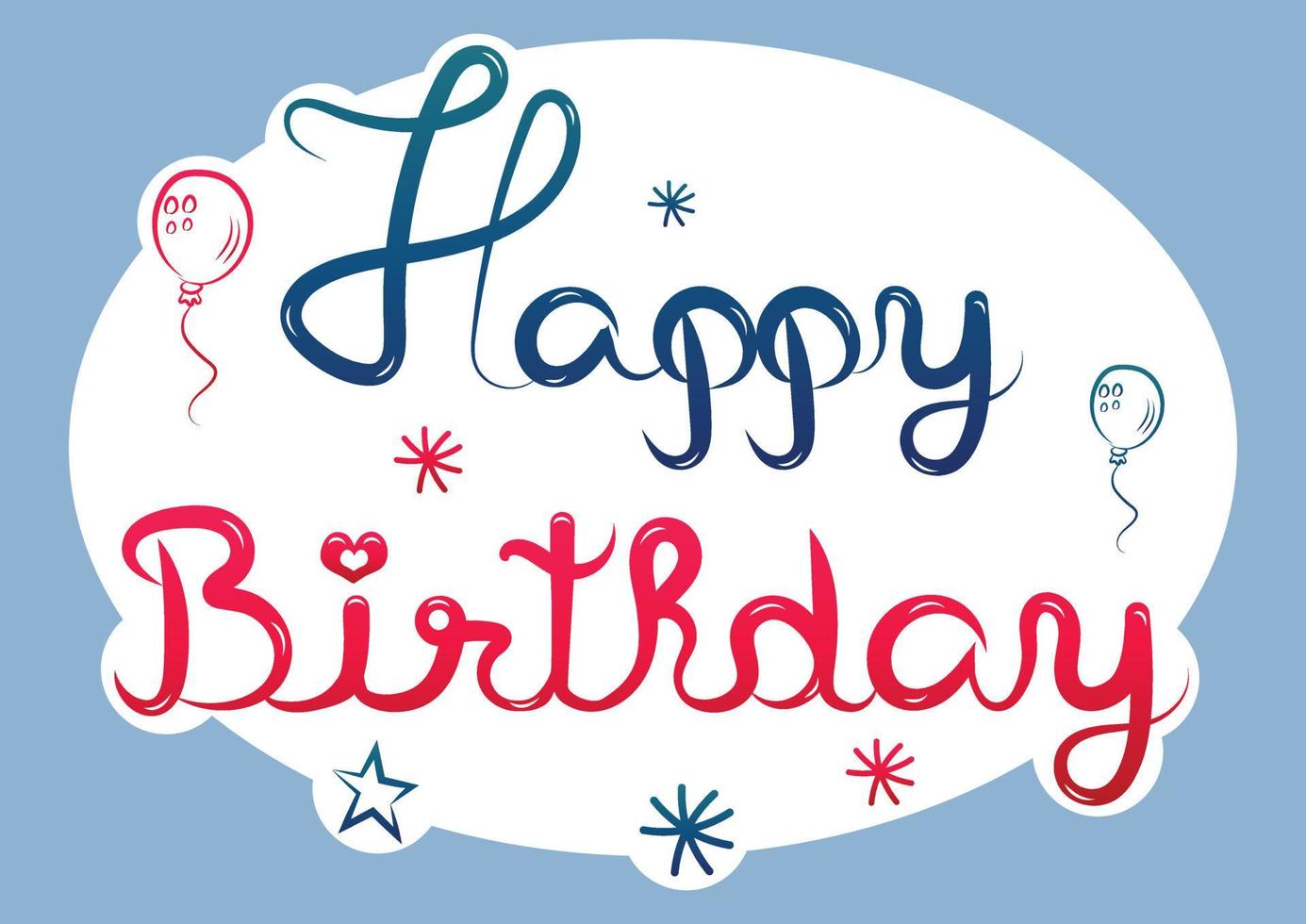 Happy Birthday. Anniversary Text Message vector