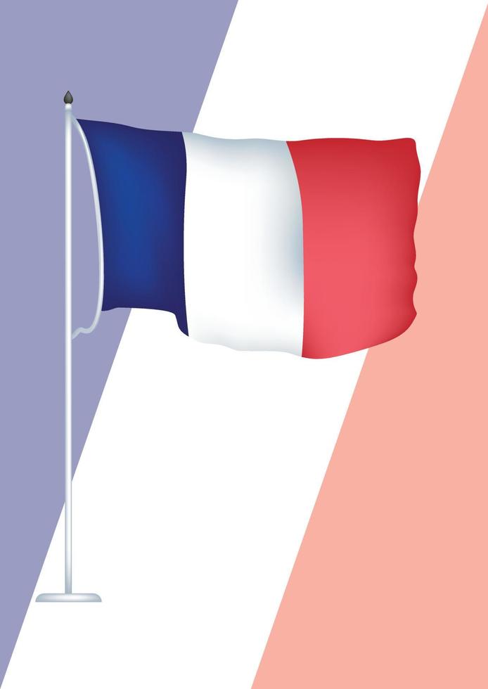 France Flag - France colors, tricolor of France vector