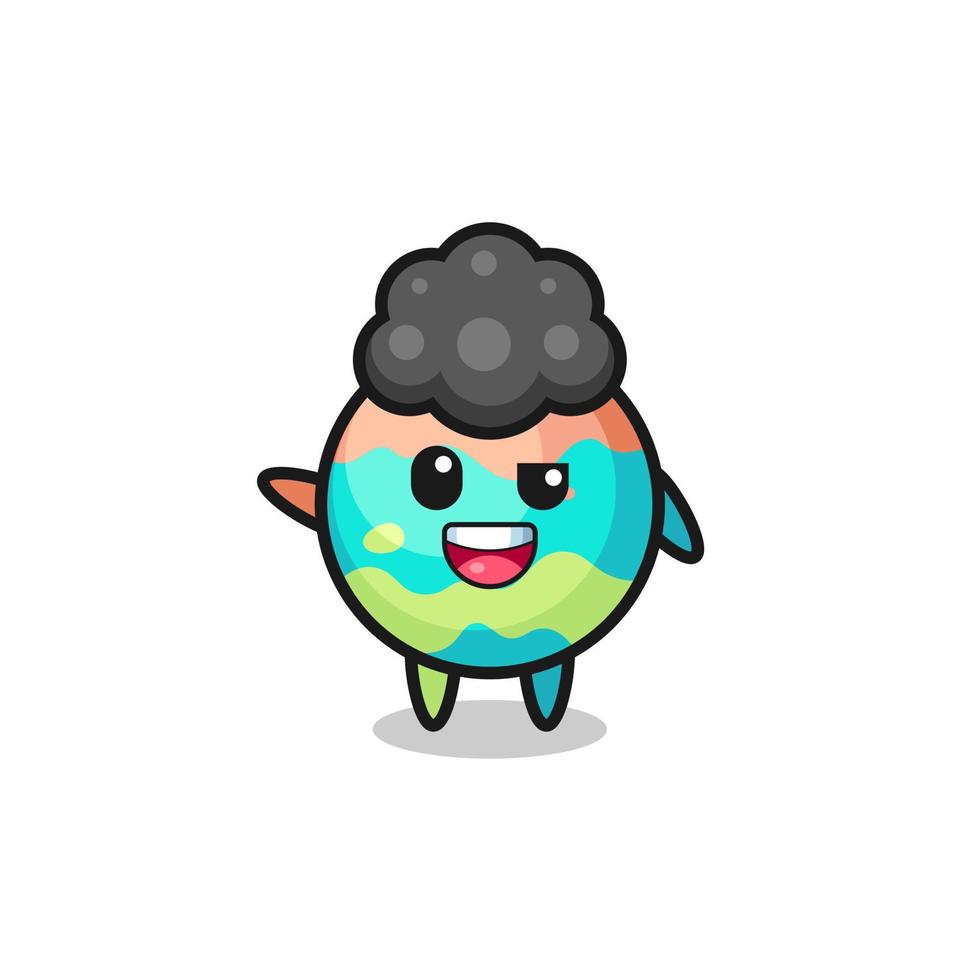 bath bombs character as the afro boy vector