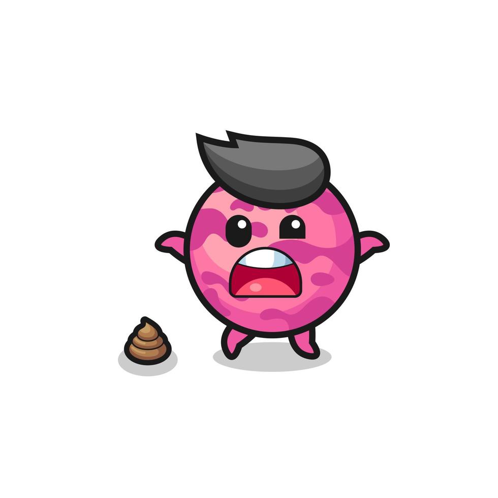 ice cream scoop earth surprised to meet poop vector