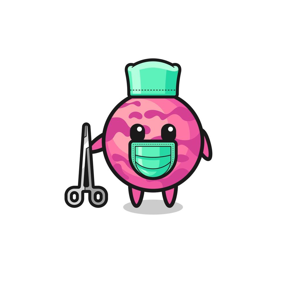 surgeon ice cream scoop mascot character vector