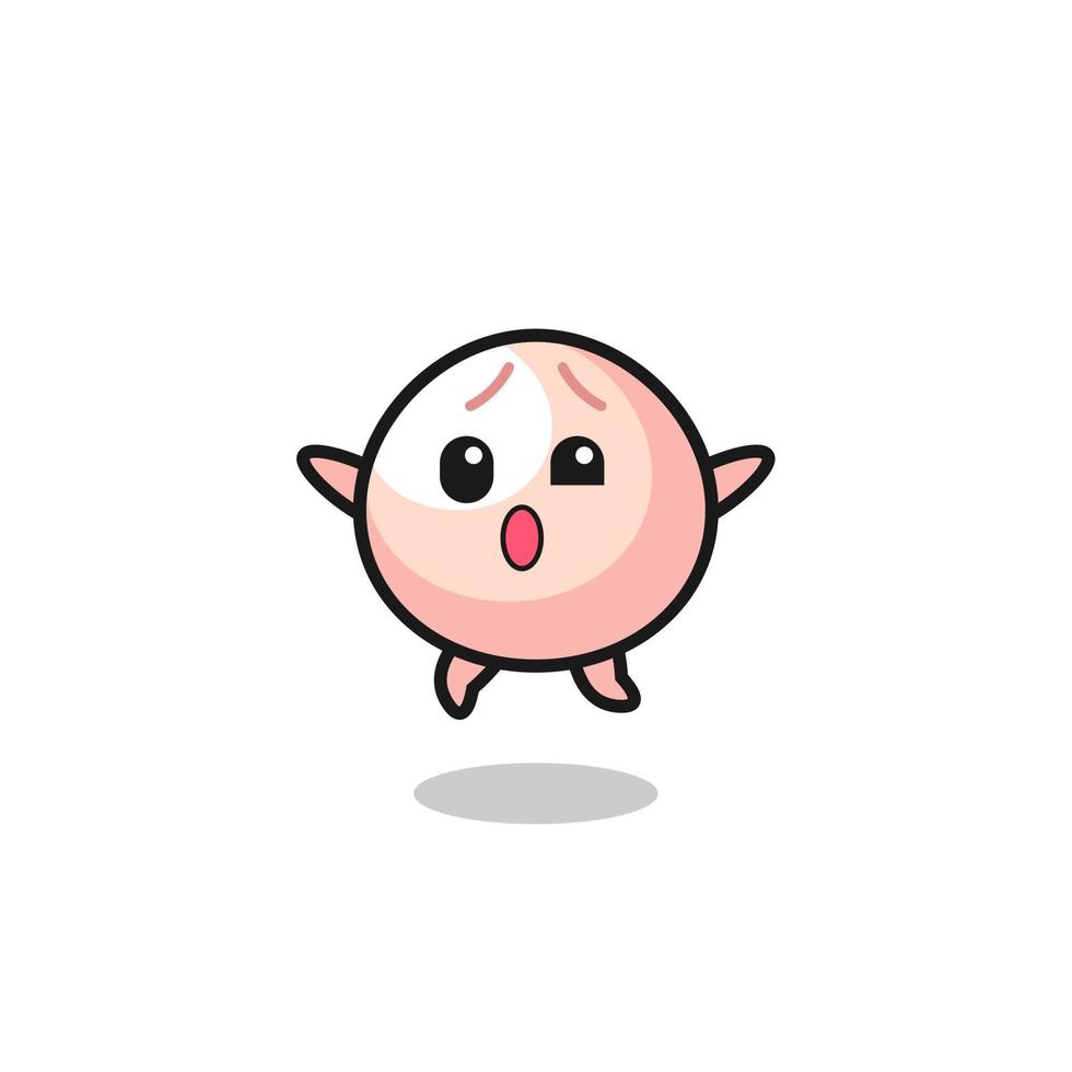 meatbun character is jumping gesture vector