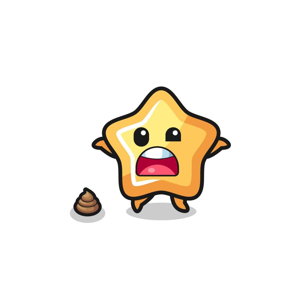 star earth surprised to meet poop vector