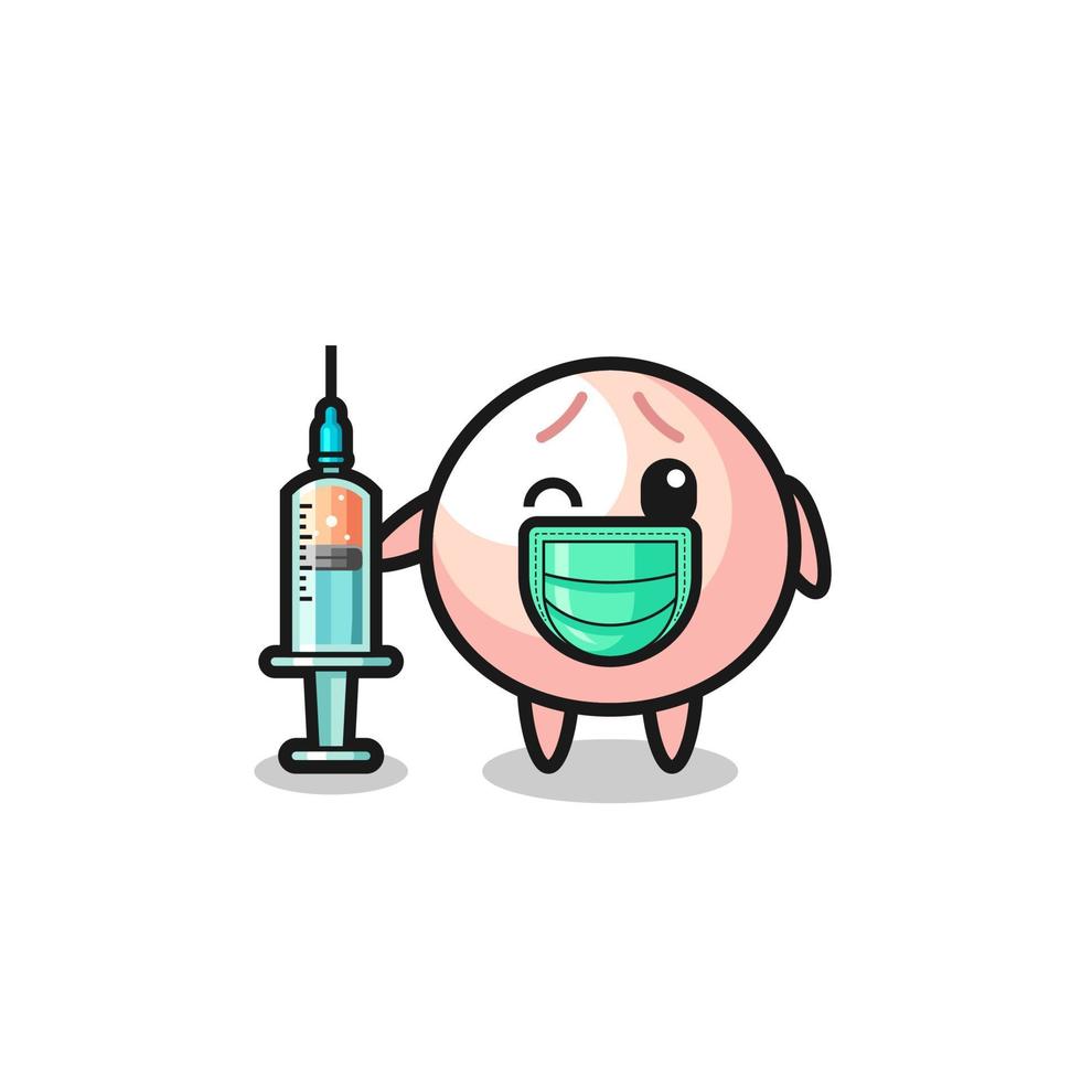 meatbun mascot as vaccinator vector
