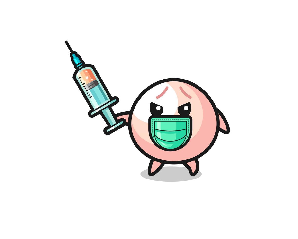 illustration of the meatbun to fight the virus vector