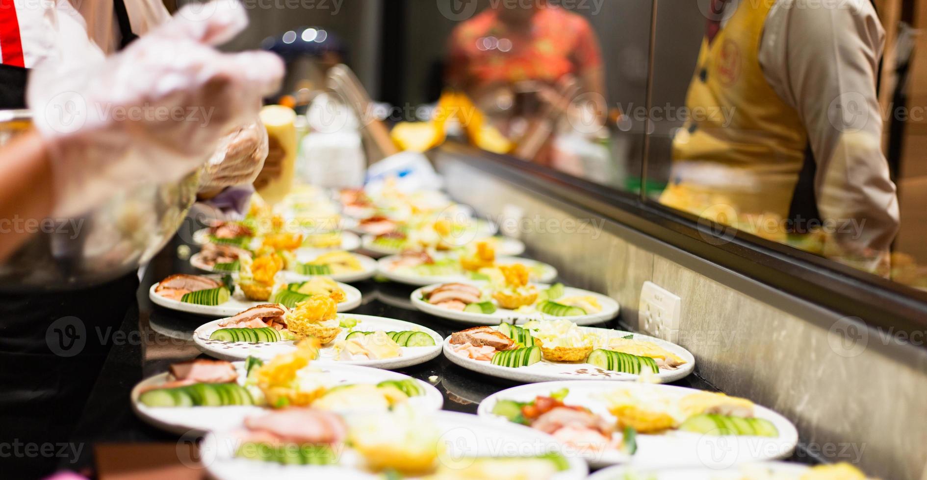 Catering food with staff photo