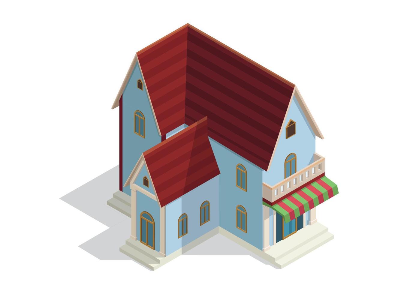 victorian style store house vector