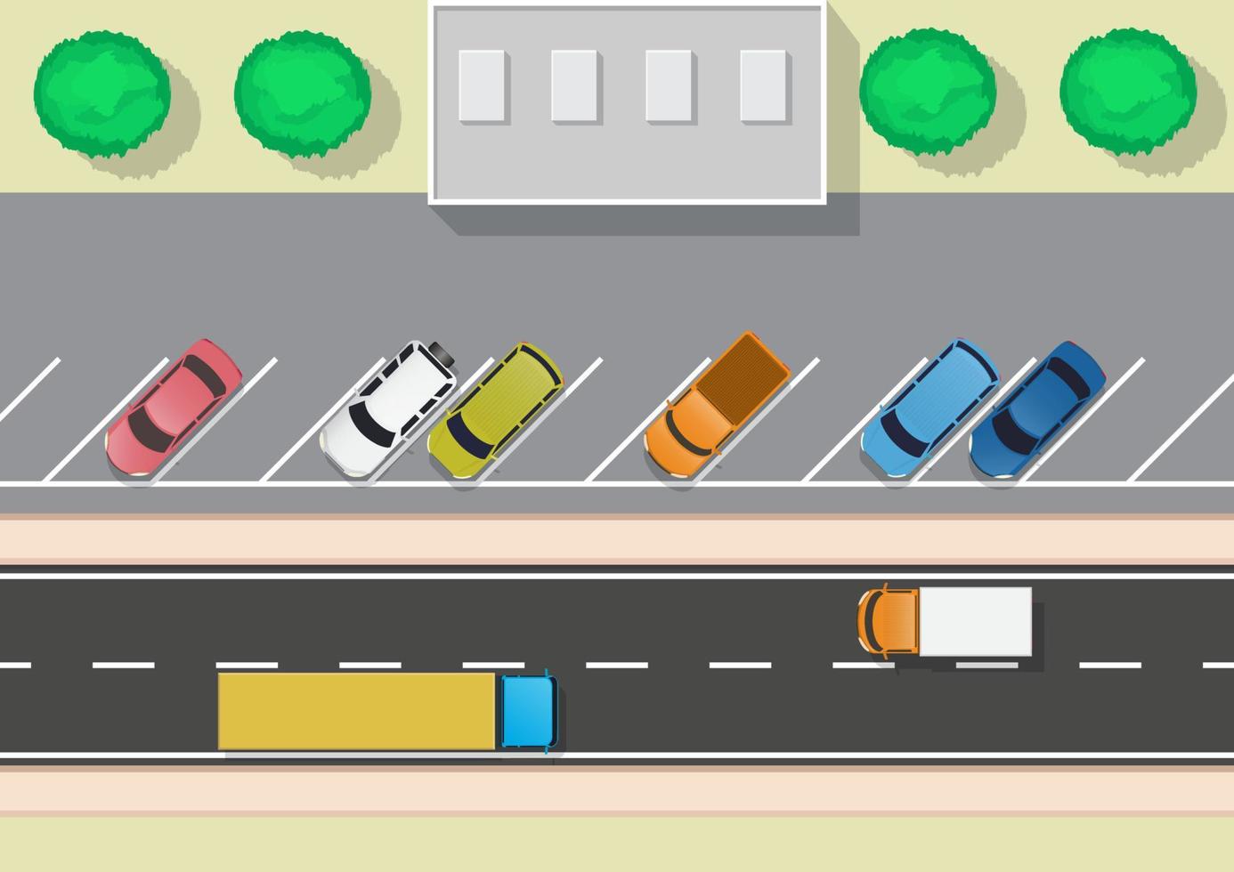 highway top view vector