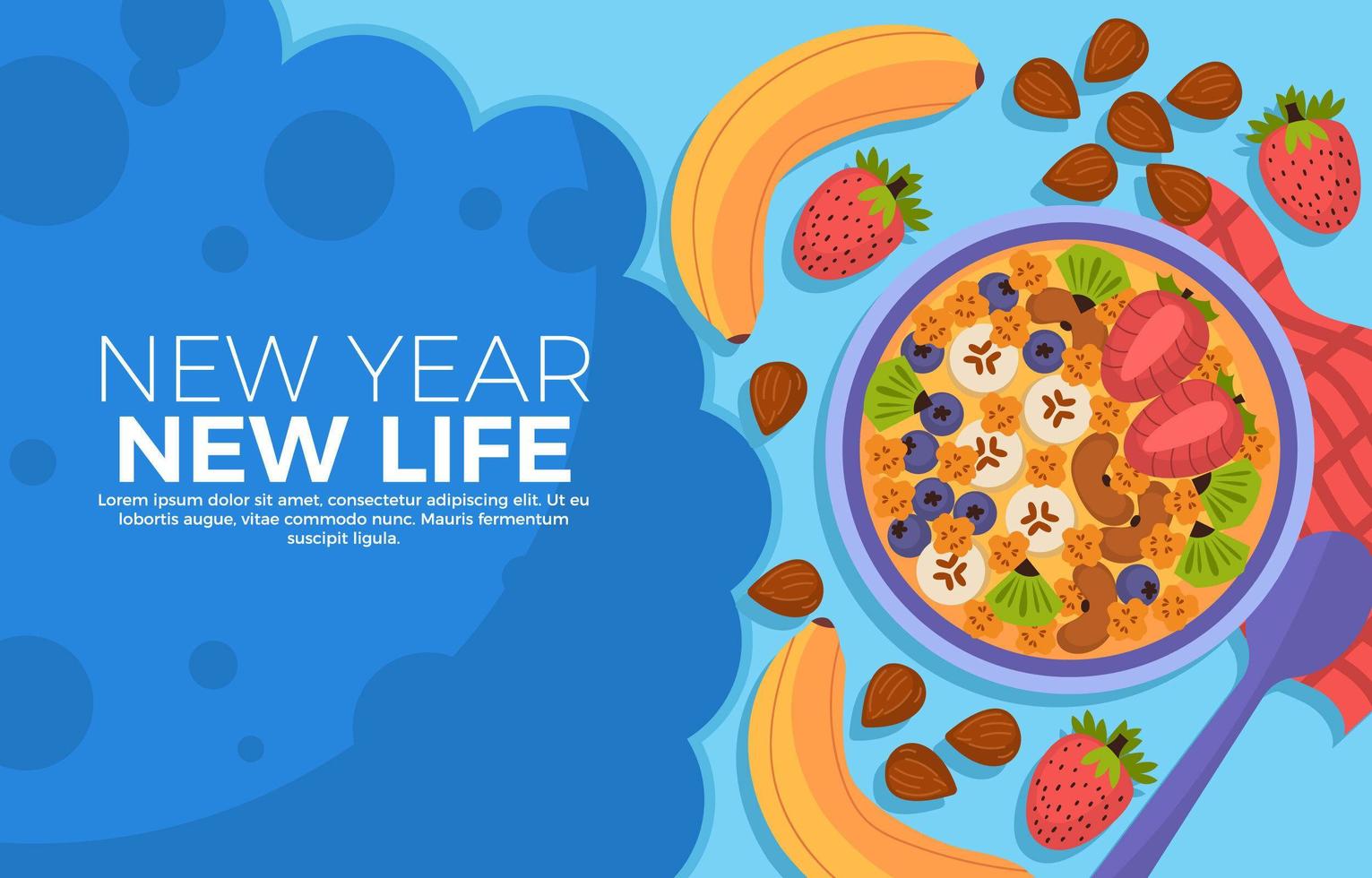 New Year Resolution Background Template vector