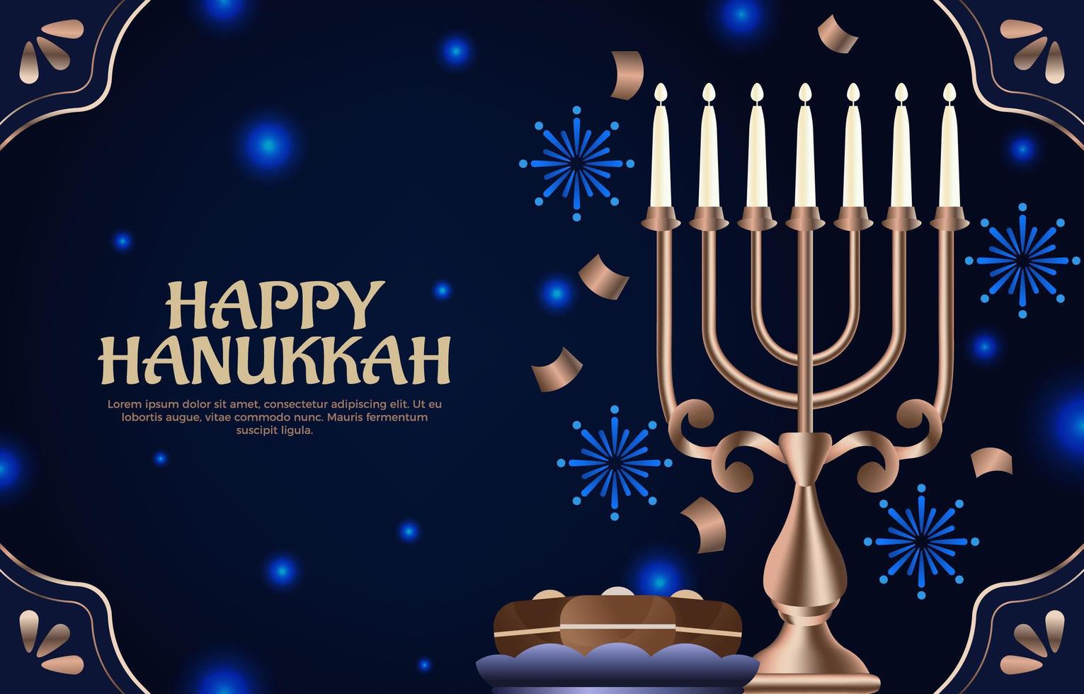 plantilla de fondo de hanukkah vector