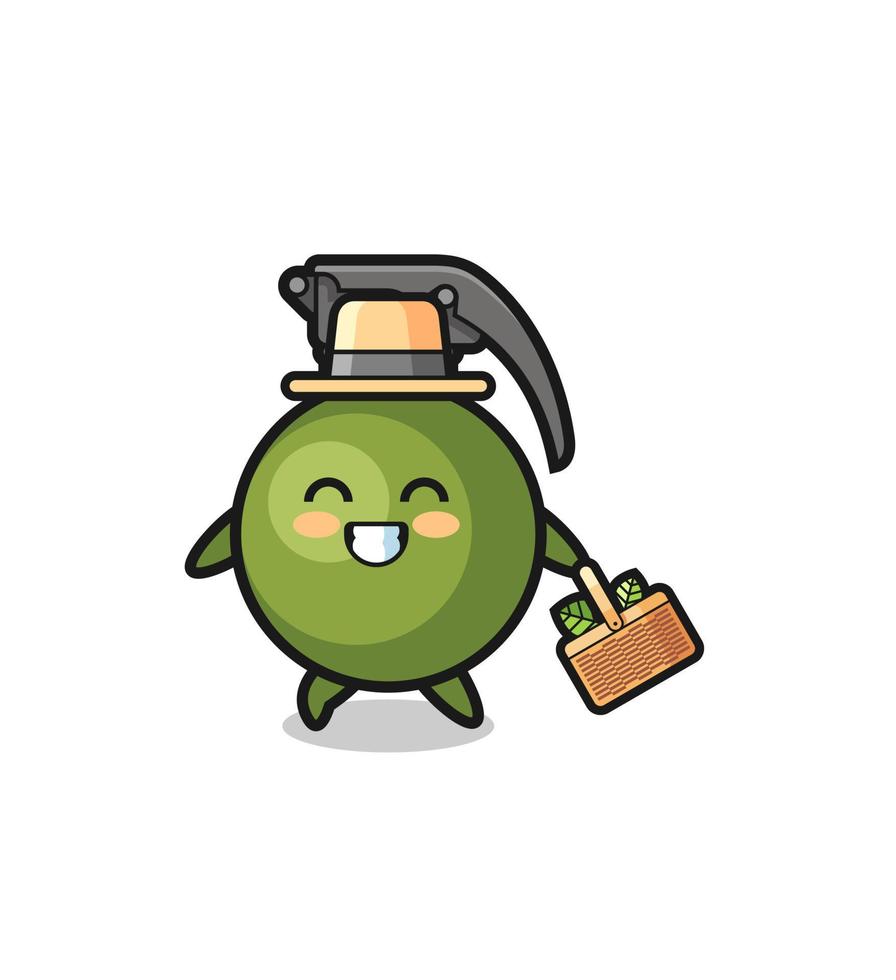 grenade herbalist character searching a herbal vector