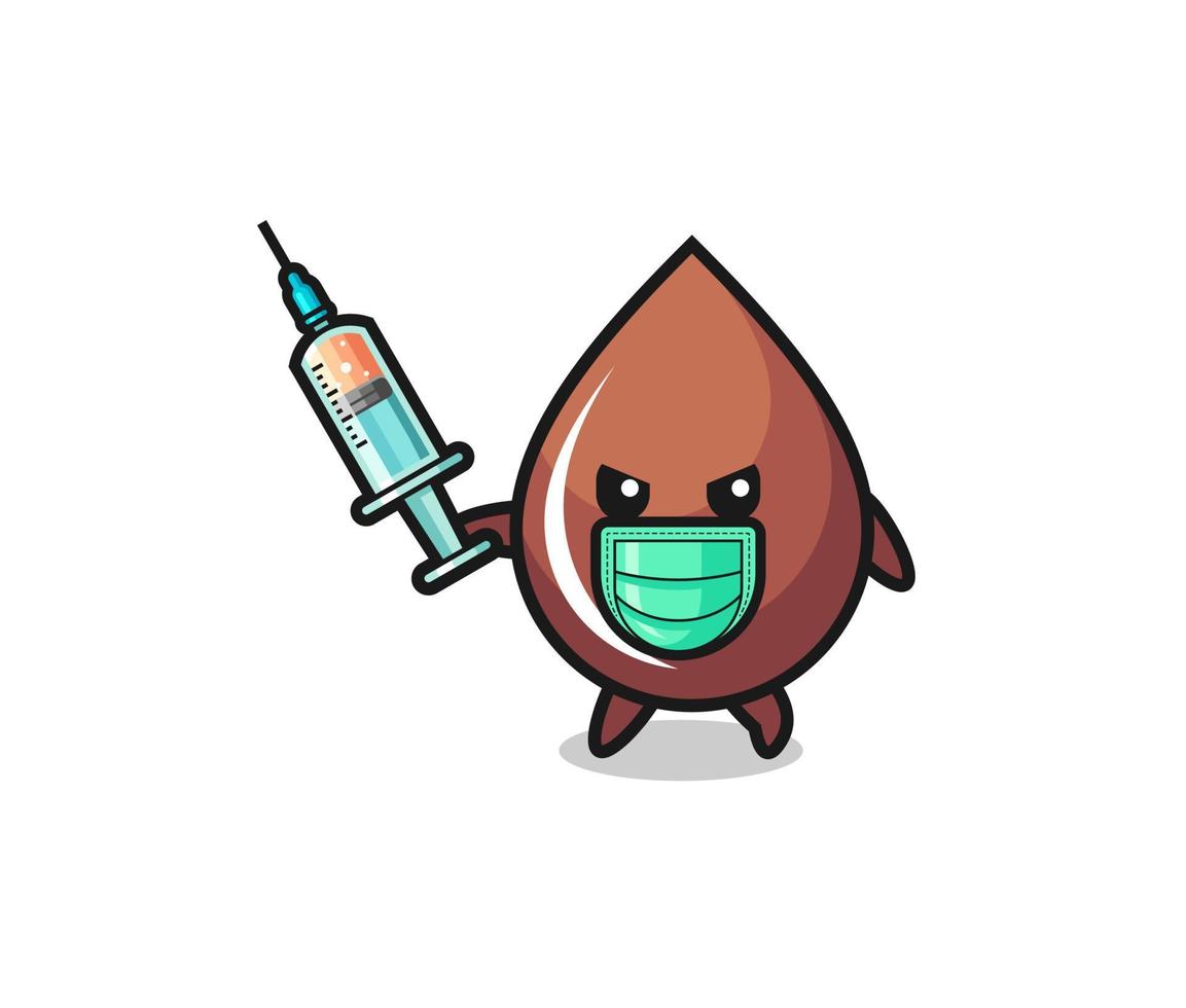 illustration of the chocolate drop to fight the virus vector