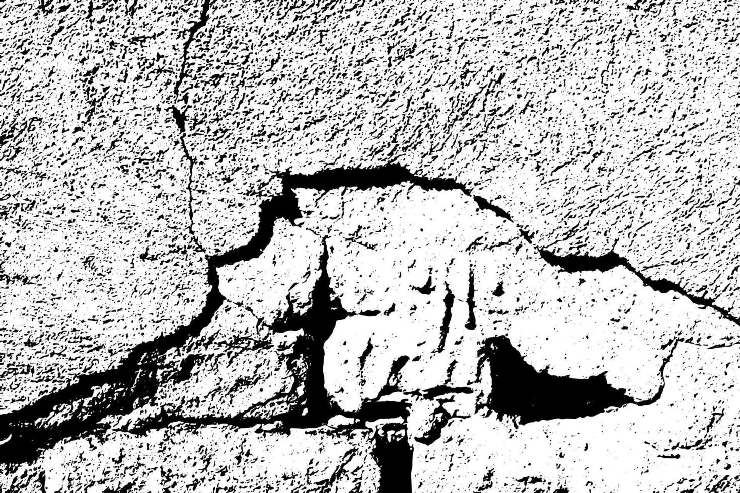 Grunge vector texture. Abstract cracked background. Aged and weathered broken surface. Dirty and damaged. Detailed rough backdrop.