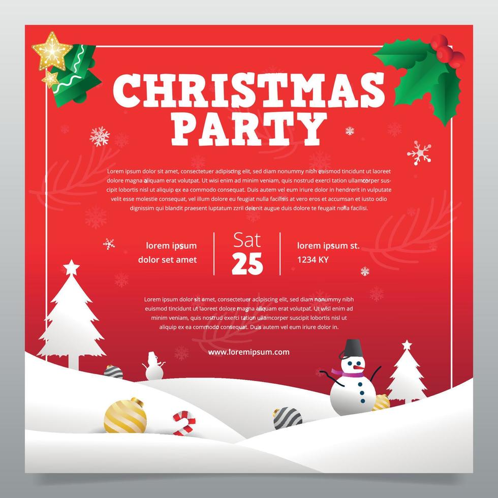 Marketing Kit Christmas Party Poster Template vector