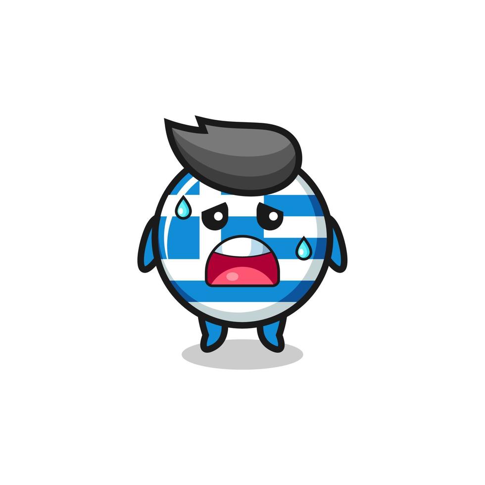 the fatigue cartoon of greece vector