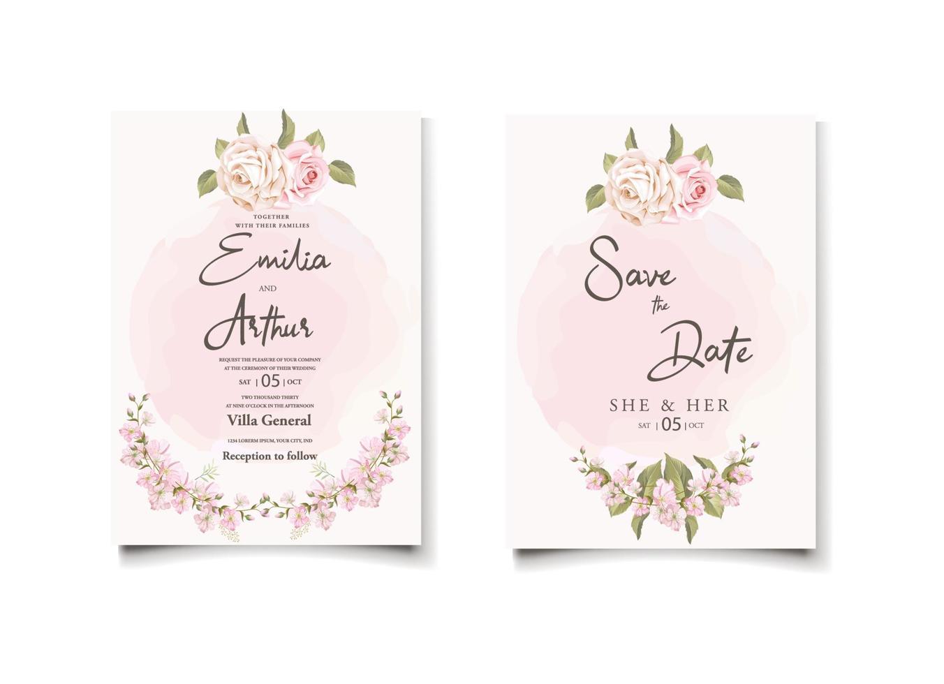 Wedding Invitation Designs Inspiration. vector