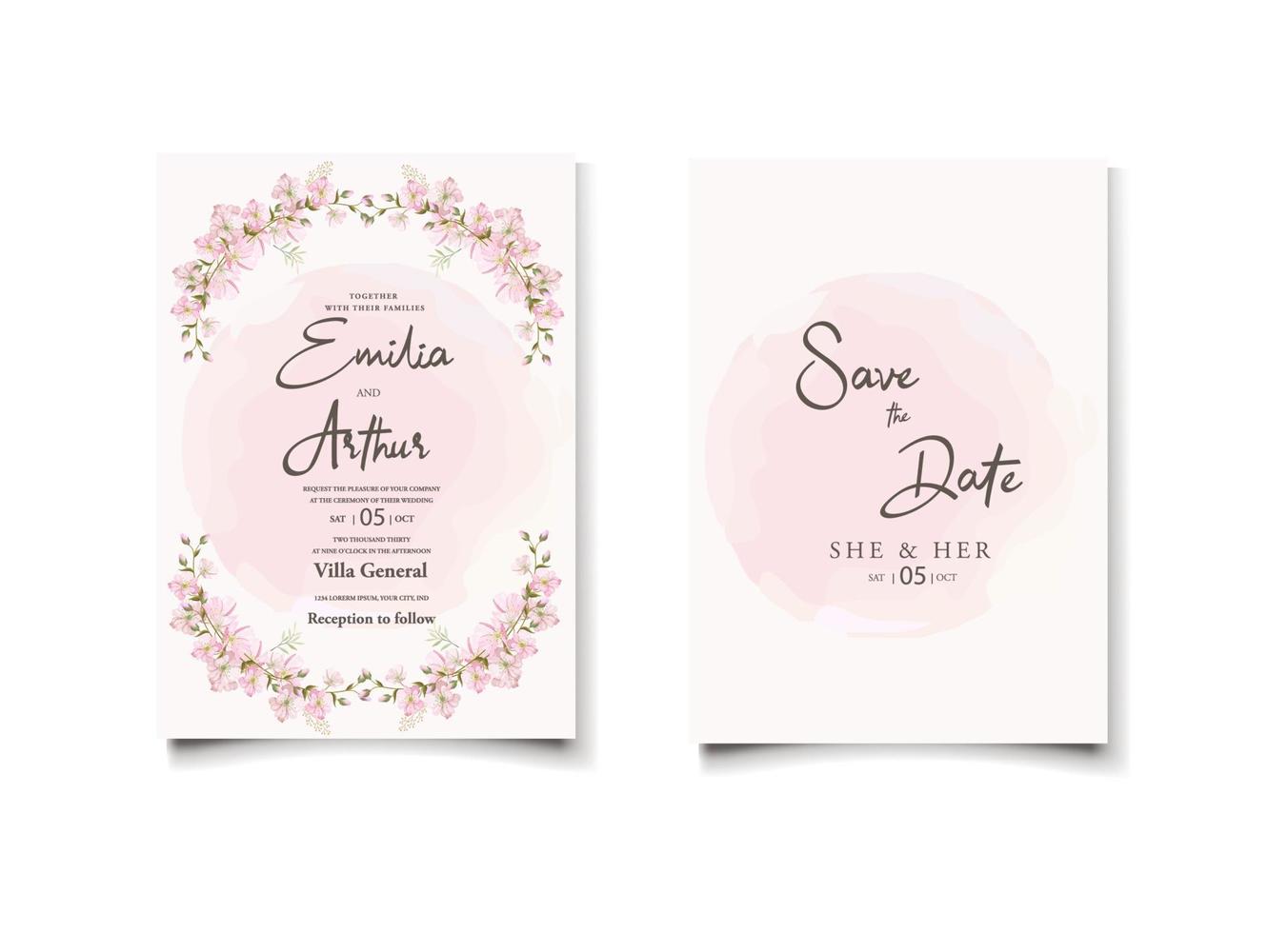 Wedding Invitation Designs Inspiration. vector