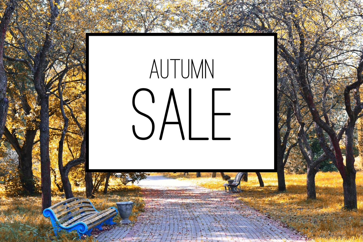 Autumn Sale Poster Background photo