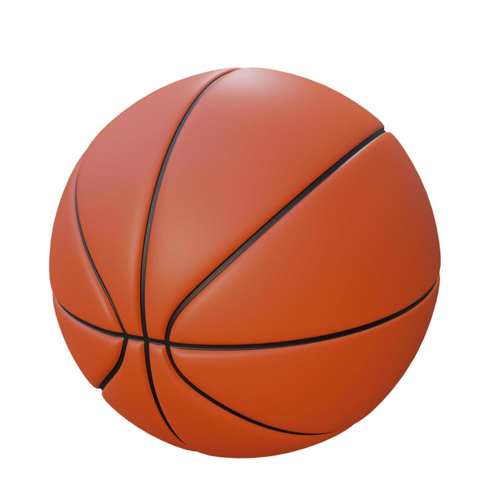 Realistic basketball isolated on white background Free Photo