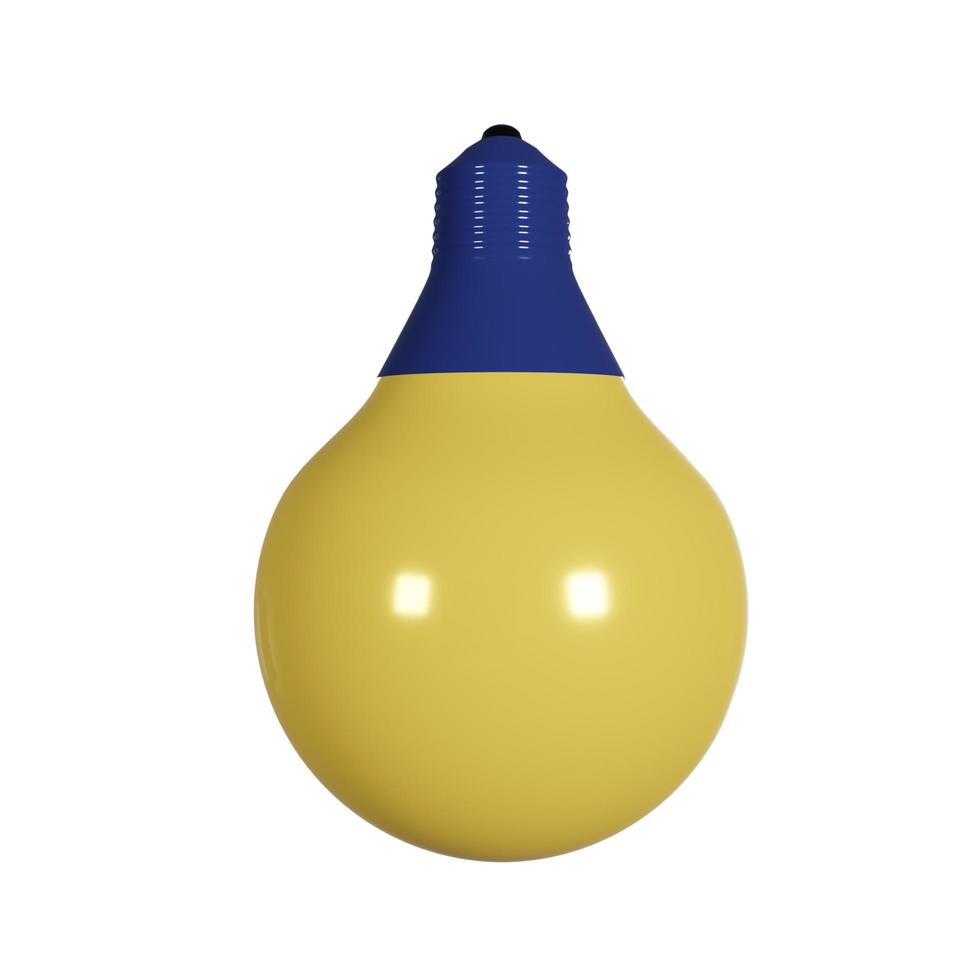 Realistic light bulb isolated 3d rendering Free Photo