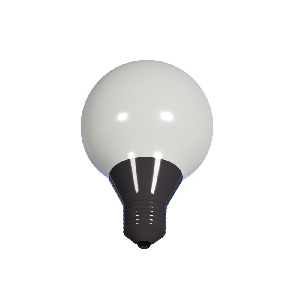 Realistic light bulb isolated 3d rendering Free Photo
