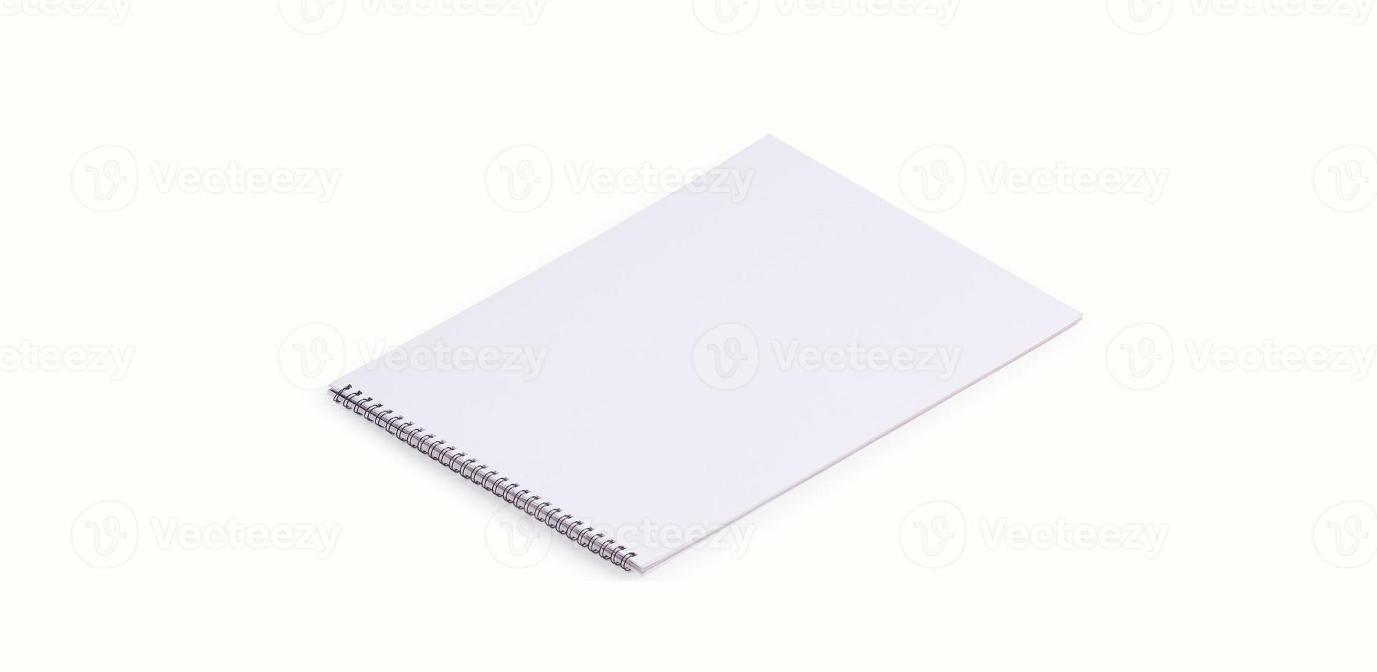 papel en blanco aislado sobre fondo blanco. Representación 3d foto
