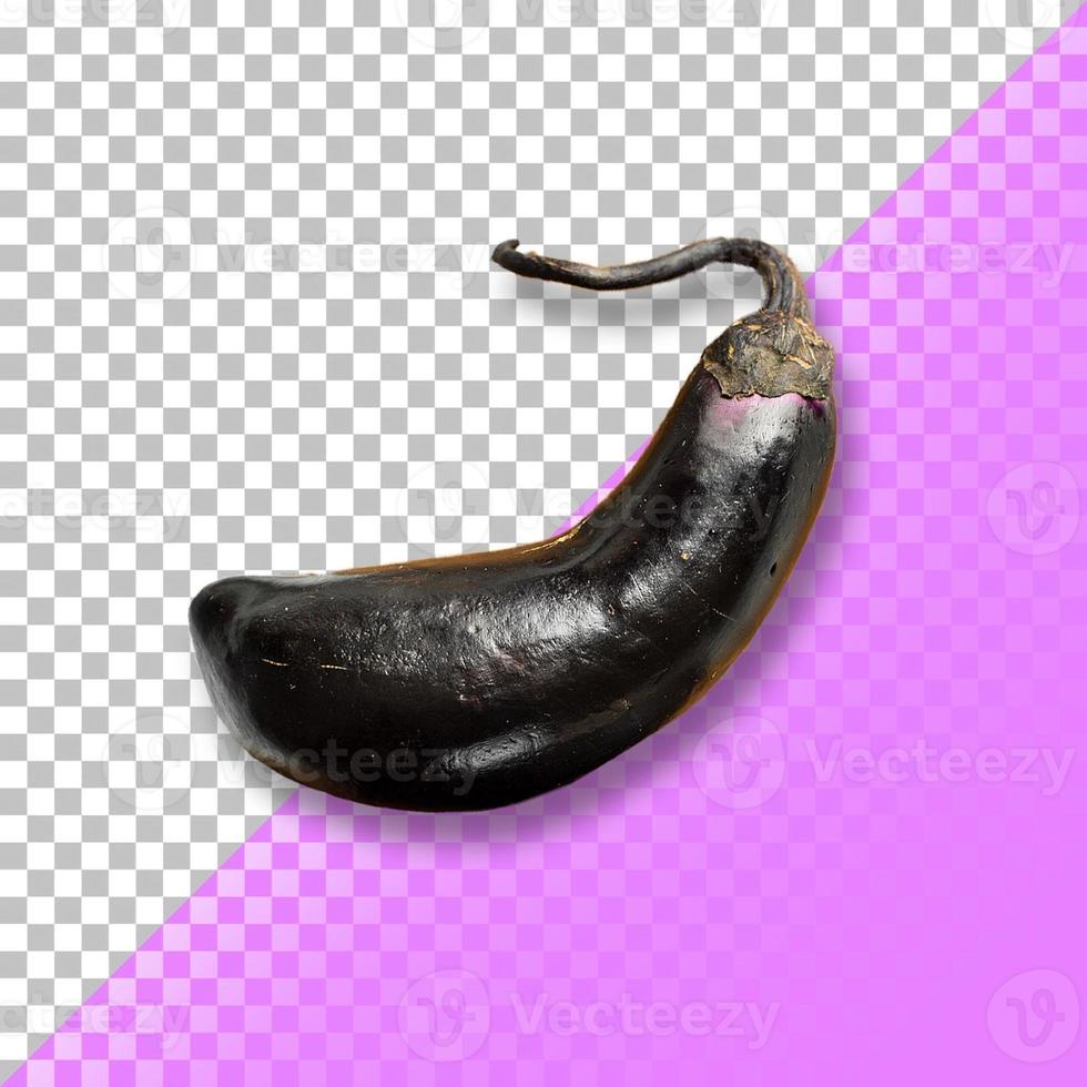 A close-up of the whole eggplant Graphic design element.psd photo