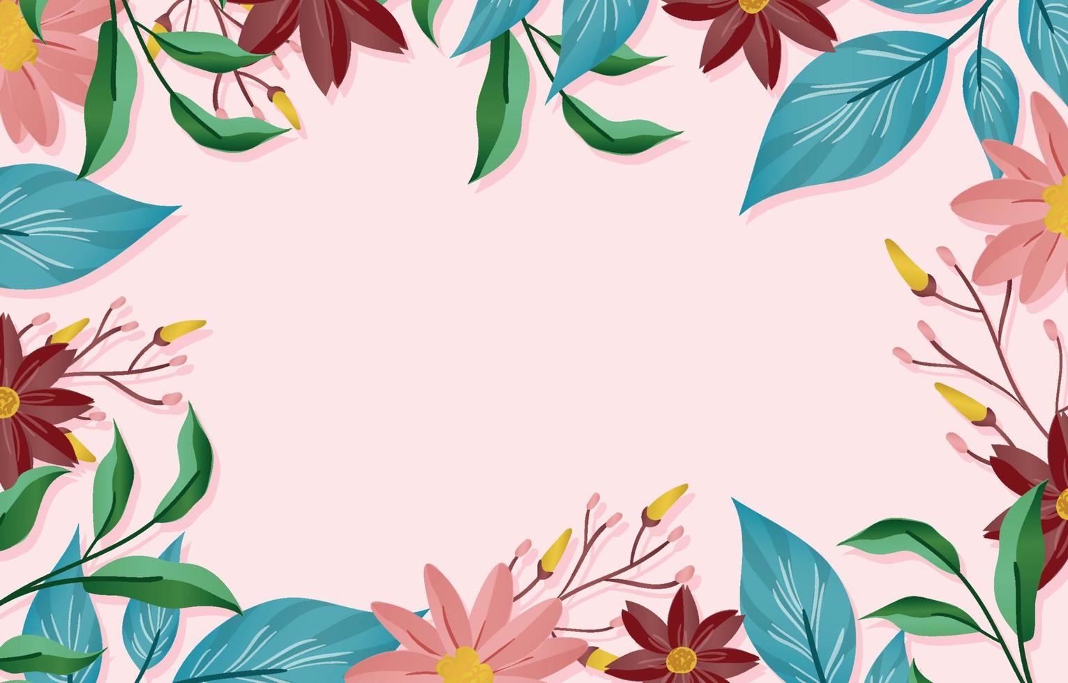 fondo floral de primavera vector