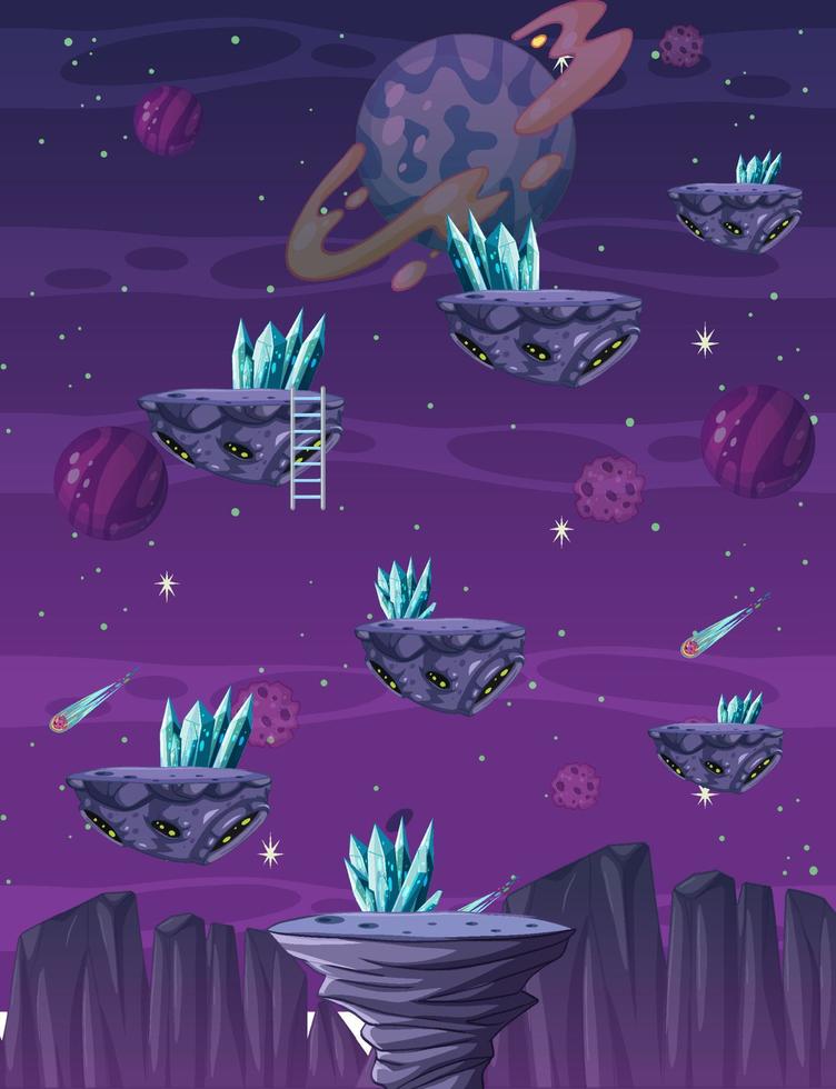 A Game Template Galaxy Space Scene vector