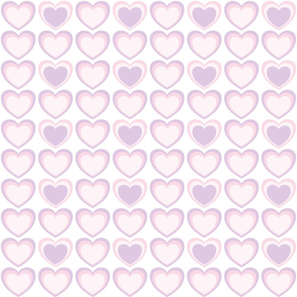 Vector - Abstract seamless pattern of pink and violet heart. Pastel color. Valentine's, Wedding concept. Can be use for print, paper, fabric, wrapping, backdrop.