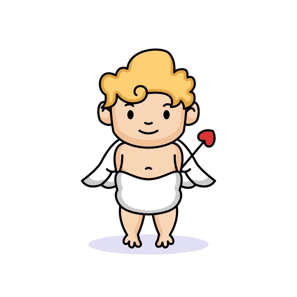 Cute cupid angel vector