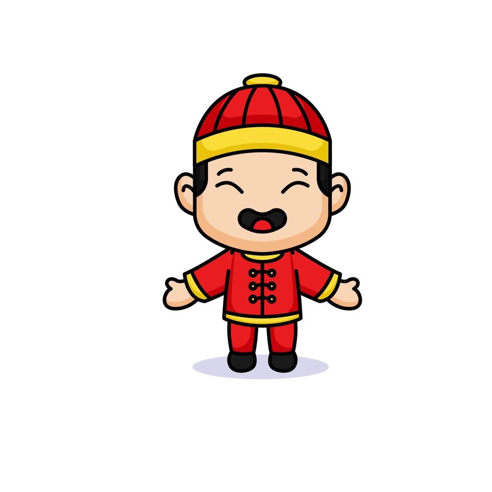 Asian kids mascot design vector