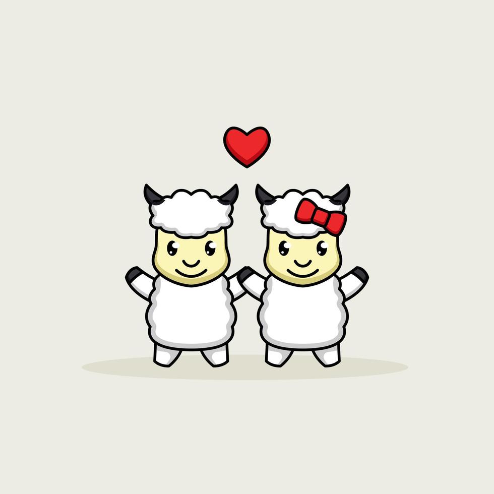 Couple animal valentine vector