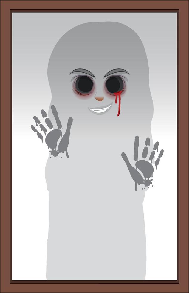 Picture of scary ghost silhouette vector