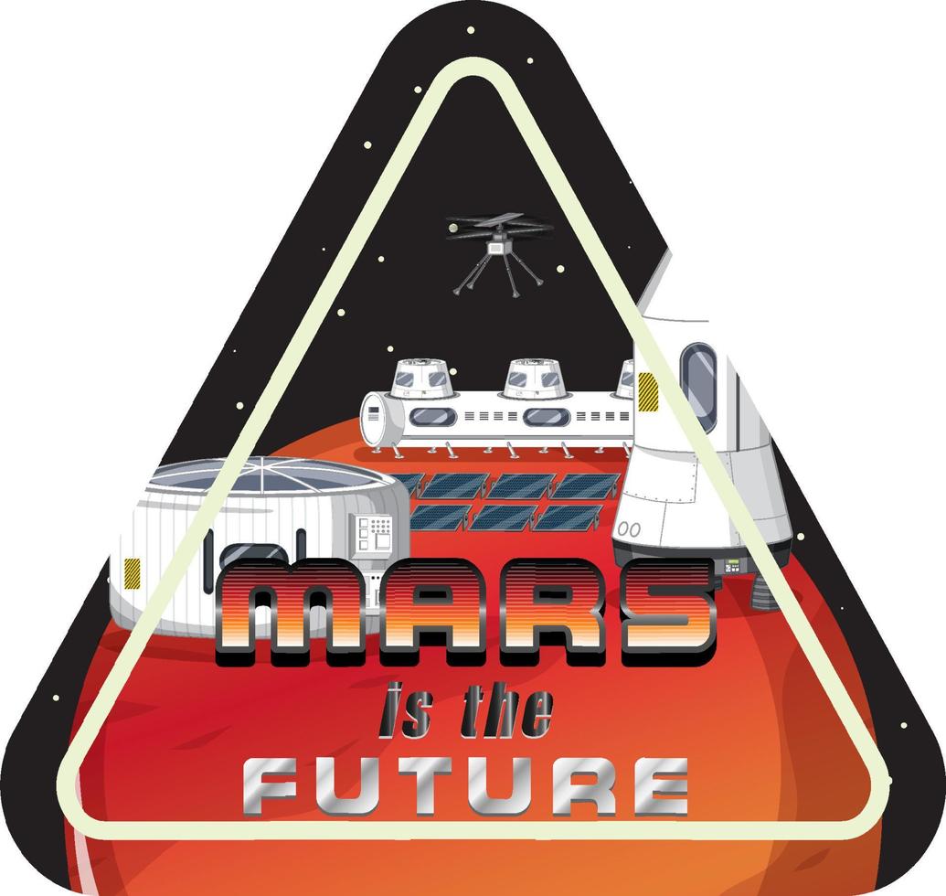 Badge of Mars is the future vector