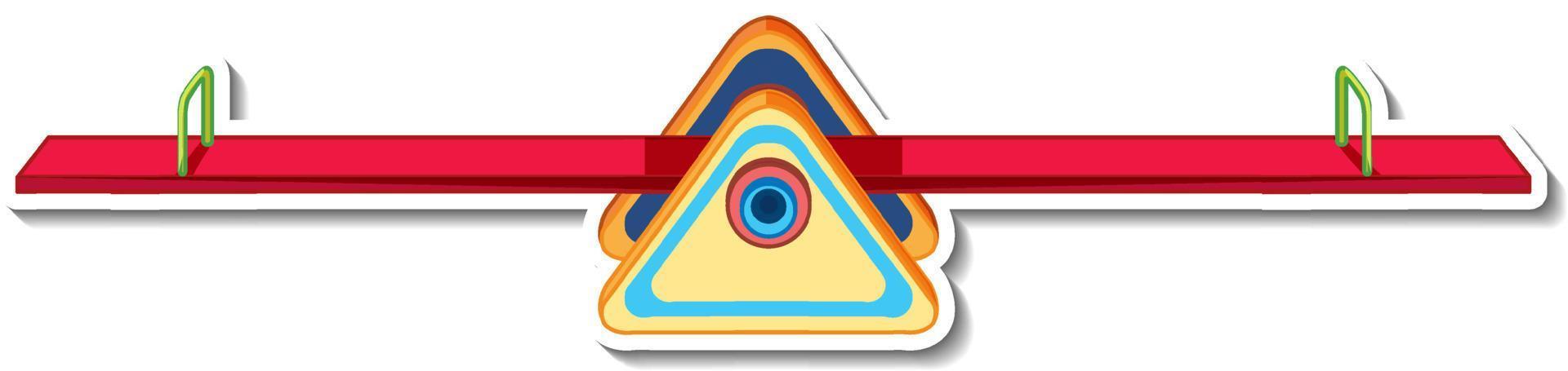 Playground seesaw on white background vector