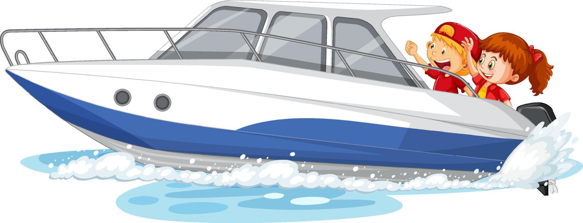 Couple kids on speed boat on white background 4646354 Vector Art at Vecteezy Couple kids on speed boat on white background 4646354 Vector Art at Vecteezy