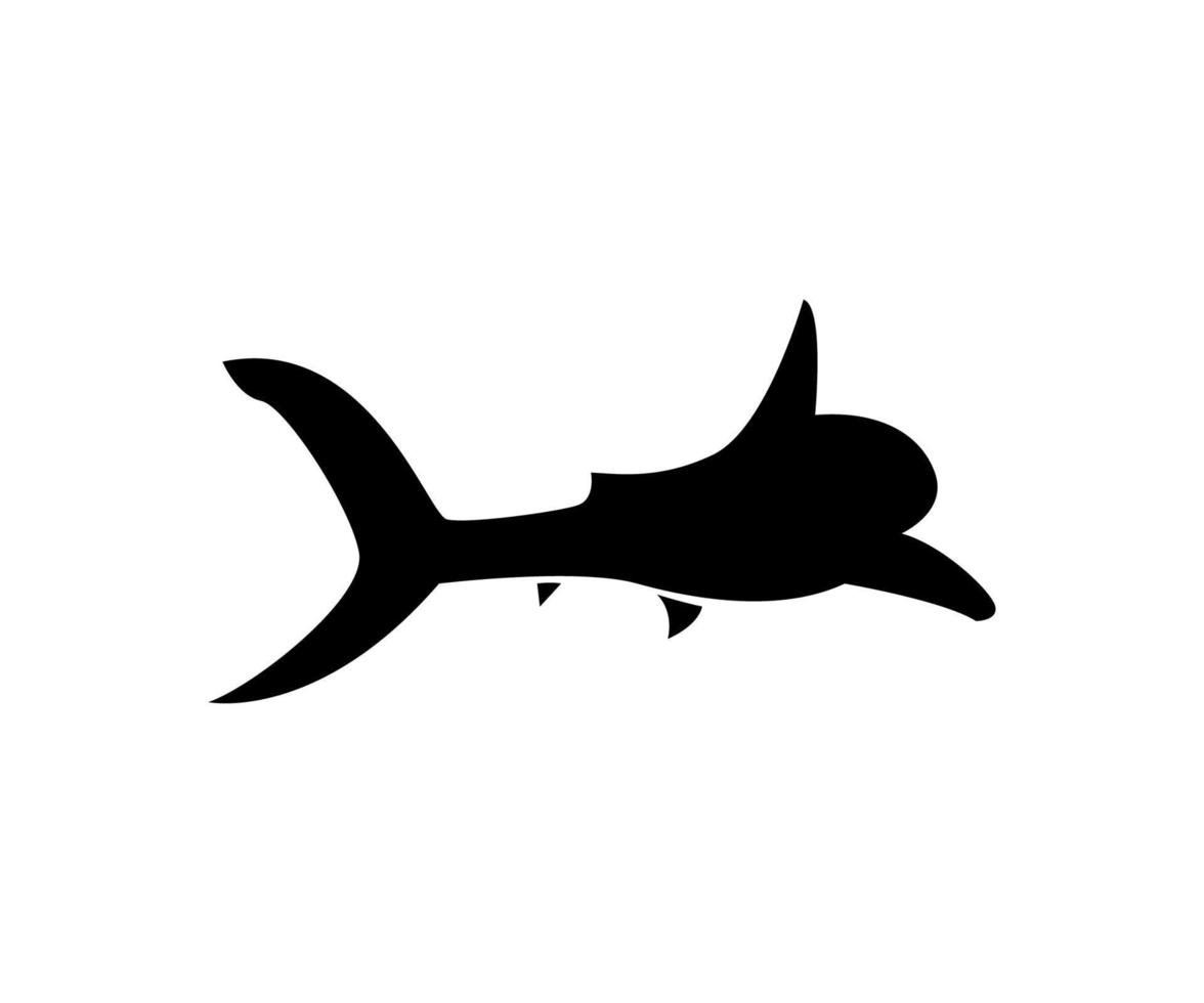 diseño de silueta de tiburón, diseño de vector de tiburón