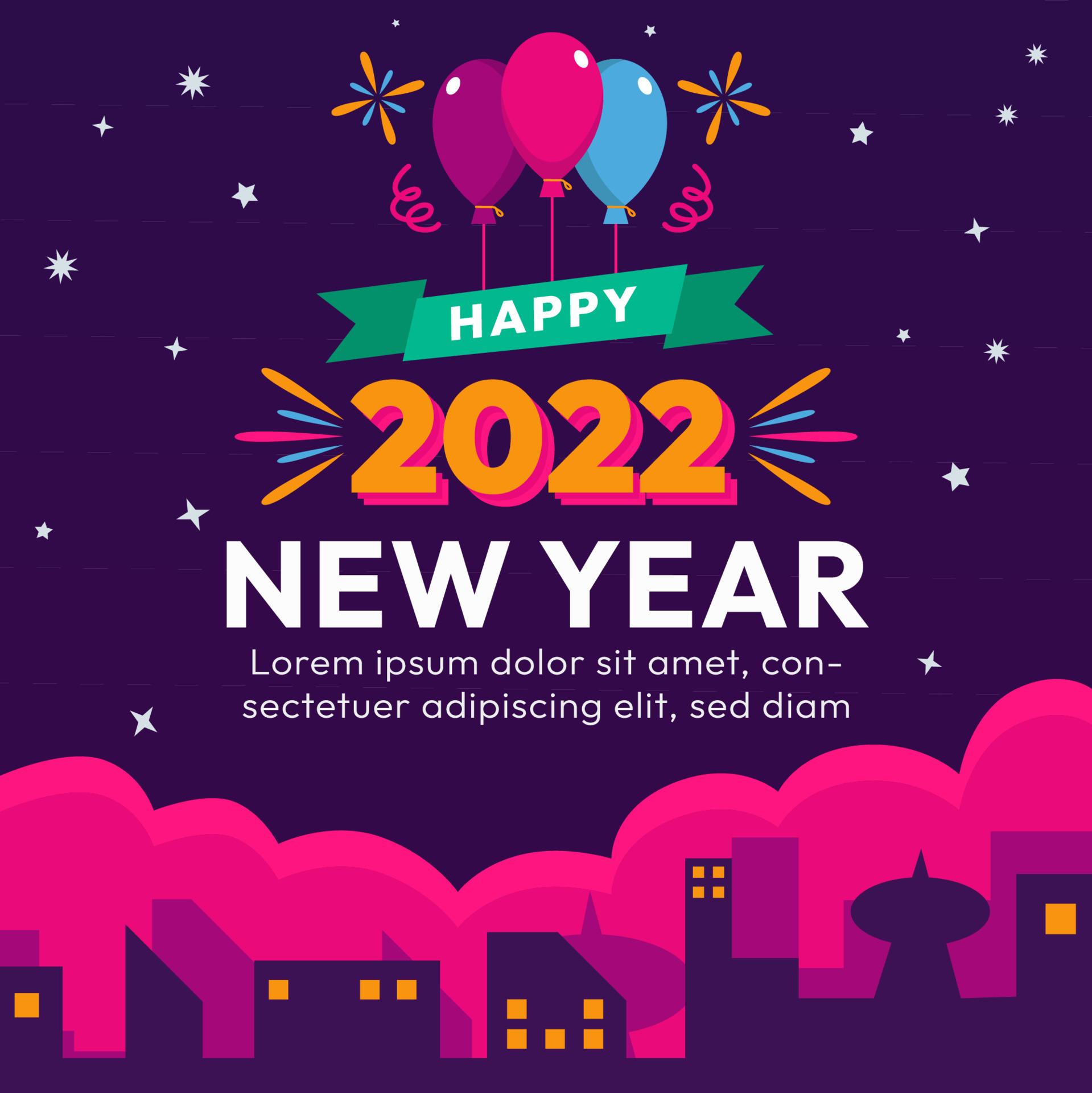 New Year Poster Vector Art, Icons, and Graphics for Free Download