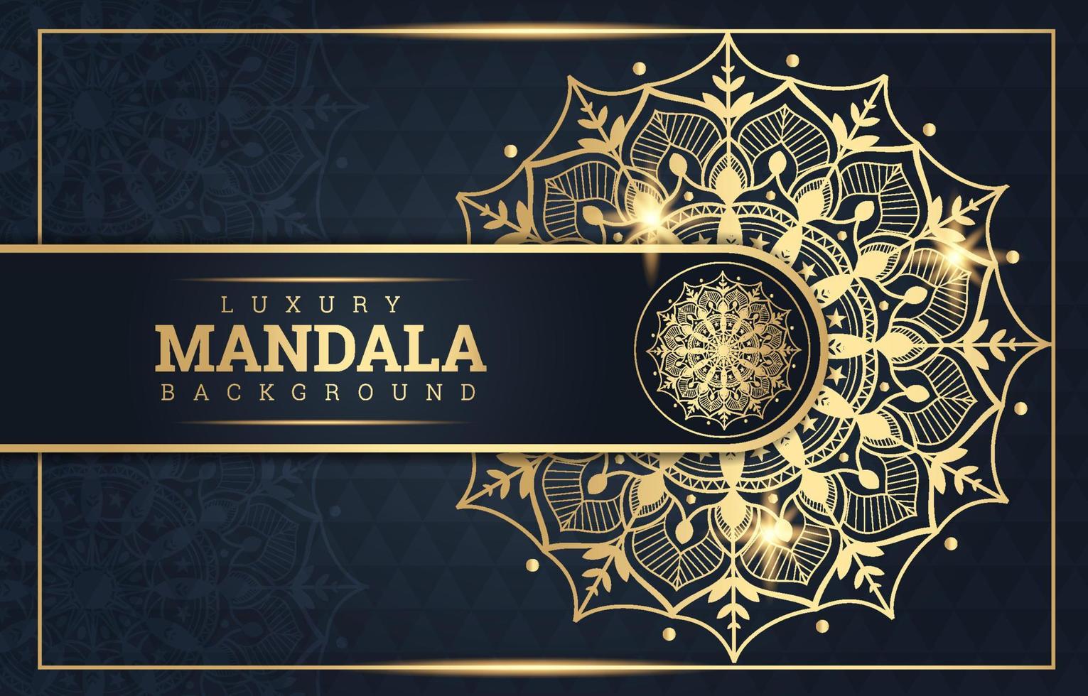 fondo de mandala de oro de lujo vector