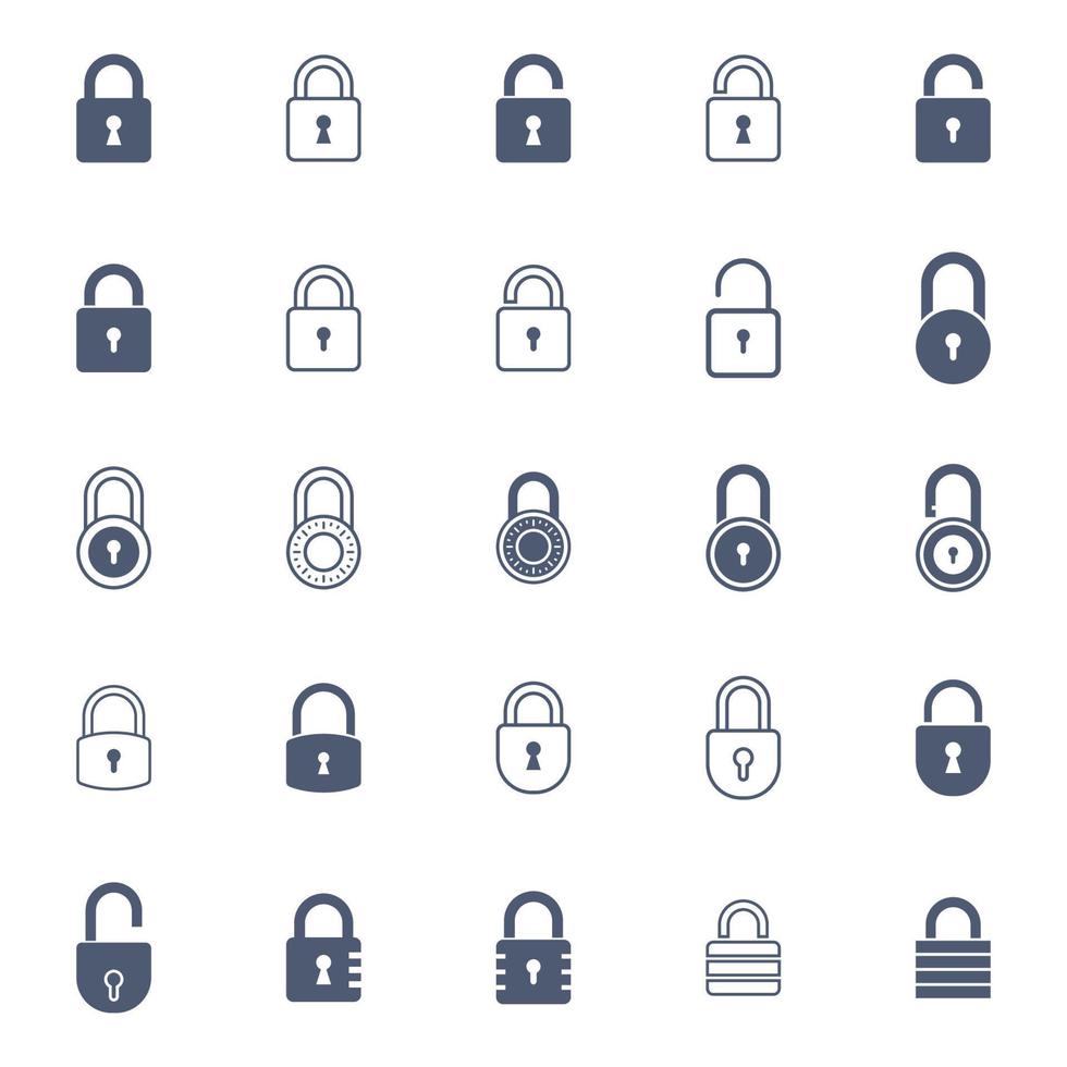 Padlock Icon Vector Template Illustration Design