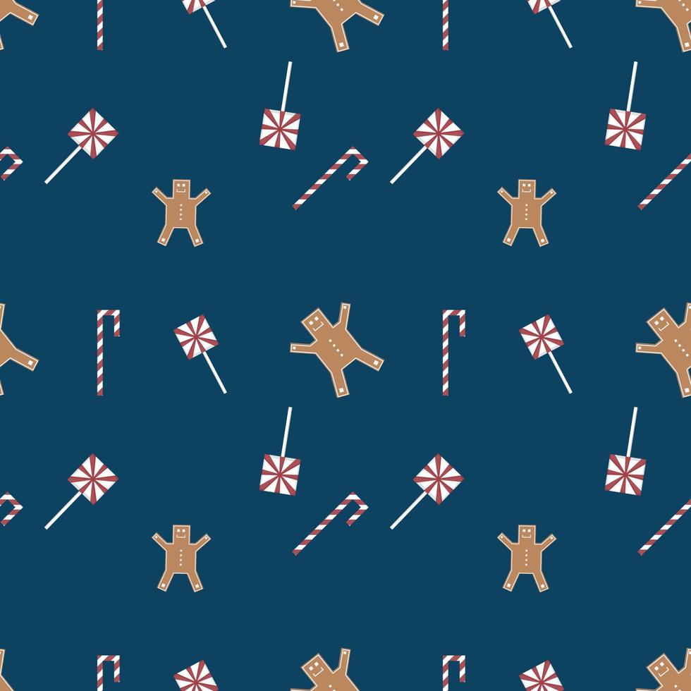 Christmas repeat pattern created with sharp corner Christmas objects, seamless pattern. vector