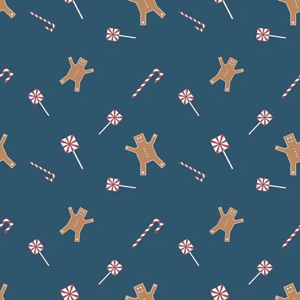 Christmas repeat pattern created with sharp corner Christmas objects, seamless pattern. vector