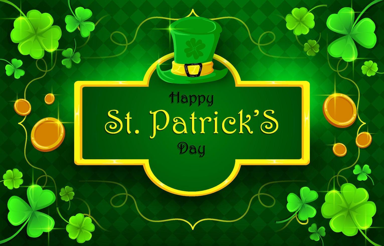 Happy Saint Patrick's Day Hat Background vector